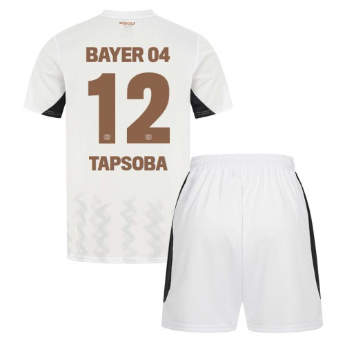 Dětský fotbalový dres Bayer Leverkusen Edmond Tapsoba #12 2024-25 Venkovní Krátký Rukáv (+ trenýrky)